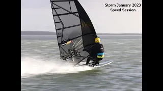 Windsurfing Speed session 40 knots - January 2023 - 4K