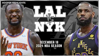 Los Angeles Lakers vs New York Knicks Full Game Highlights | Dec 18 | 2024 NBA Season