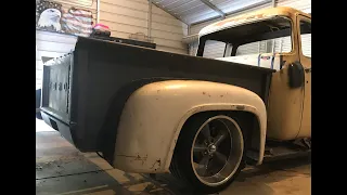 1956 f100 how to widen rear fenders 3”