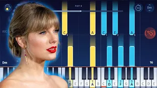 Taylor Swift - My Tears Ricochet - EASY Piano Tutorial