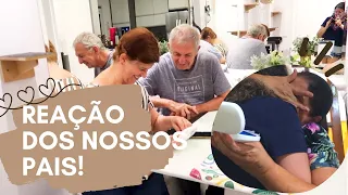 CONTANDO PARA OS NOSSOS PAIS SOBRE A GRAVIDEZ, OLHA A REAÇÃO DELES! 😍