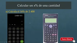 Calcular porcentajes con celular o con calculadora.