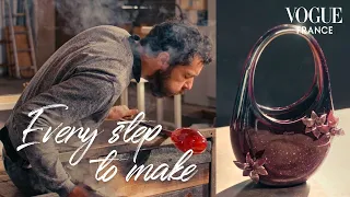 Glass Blowing a Luxury Hand Bag With Master Craftsman | Every Step To Make | Vogue France