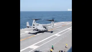 Boeing V22 Osprey Tilt-Rotor aircraft in action.Carry to soldiers and immediately takeoff #shorts