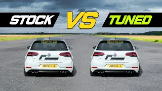 How much faster can a £500 Tune make a VW GOLF R: Stock vs Tuned
