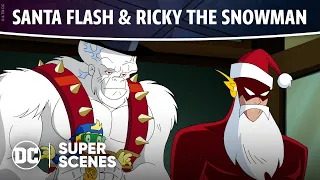 Justice League - Santa Flash & Ricky the Snowman | Super Scenes | DC