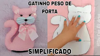 DIY- GATINHO PESO DE PORTA FÁCIL COM MOLDE DISPONÍVEL NA DESCRIÇÃO 🥰 MANUALIDADES RENDA EXTRA.