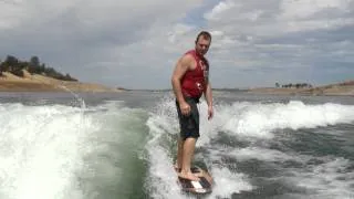 Wakesurfing video surf style back big