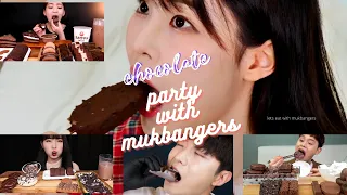 Lets eat OVERLOAD CHOCOLATE with mukbangers Part 3 l ASMR Compilation l LeTs EaT WiTh mUkBaNgErS