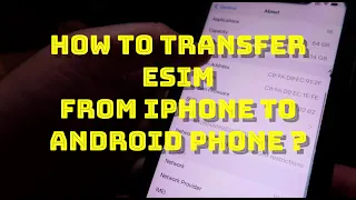 How to transfer esim from iphone to android phone India