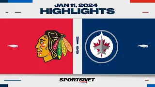 NHL Highlights | Blackhawks vs. Jets - January 11, 2024