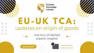 EU-UK TCA: updates on origin of goods