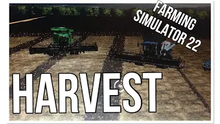 Huge harvest John Deere and Gleaner combine Farming Simulator 22