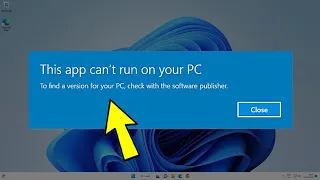 This app can't run on your PC in Windows 11 / 10 / 8 / 7 | How To Fix this App Cant Run On Your pc ✅