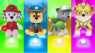 Paw Patrol Toys Team - Chase - Marshall - Rocky - Rubble | Tiles Hop EDM Rush