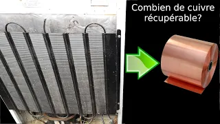 Combien de grammes de cuivre à récupérer sur un congélateur cassé, frigo, ou réfrigérateur abandonné