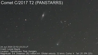 Comet C/2017 T2 (PANSTARRS) animation - Jun 24, 2020