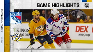 Rangers @ Predators 10/21/21 | NHL Highlights