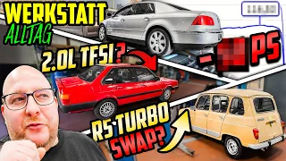 VERRÜCKTE Idee für MOTOR-SWAP?! - Werkstattalltag Halle77 - Marco nimmt EUCH mit!