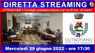 Consiglio Comunale di Cutrofiano 29/06/2022