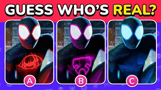 Guess the Real Spider-Man Characters ✅ | Spider Verse Movies Quiz