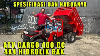 ATV CARGO 400CC 4X4 HIDROLIK BAK TERBARU 2023