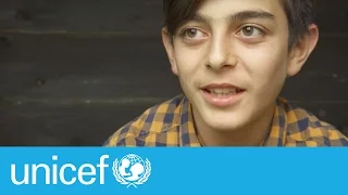 "We are people just like you" - Mustafa, 14, one year later | UNICEF