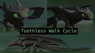 Toothless Walk Cycle (Remastered) | Blender 3D Animation