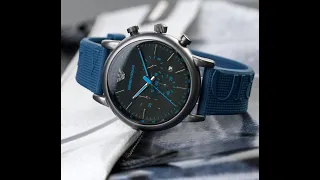 Blue Silicone Strap Luxury Watch