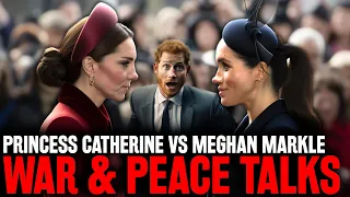 ITS WAR! Meghan Markle vs Kate Middleton Fighting Over Prince Harry Peace Talks?!