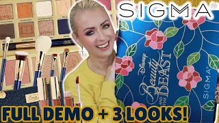 NEW SIGMA x DISNEY BEAUTY AND THE BEAST COLLECTION REVIEW + 3 LOOKS TUTORIAL