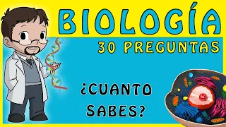 ☑️ 30 Preguntas sobre BIOLOGIA con opciones 🔬🐇​🧫​   | ¿Sabrás todas? | TRIVIA