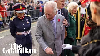 King Charles and Camilla nearly hit with eggs on walkabout in York