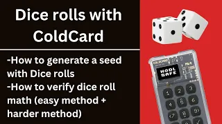 Dice rolls with ColdCard: How to generate and verify seeds with Dice