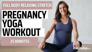 Pregnancy Yoga Second Trimester - Full Body Relaxing Stretch (25 Minutes)