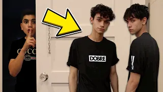 24 HOUR CHALLENGE IN LUCAS AND MARCUS HOUSE!! (HE CAUGHT ME!)