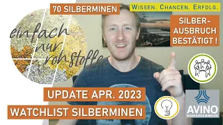 Silberminen Watchlist Update Apr.23 – Silber bricht aus! Maximaler Hebel mit Silberexplorern!