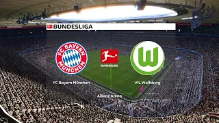 Bayern Munich vs Wolfsburg | Allianz Arena | 2023-24 Bundesliga | PES 2021