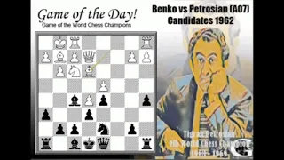 The Candidate (for 1963 World Chess Championship) / Benko vs Petrosian Candidates 1962 / 16...a5!!