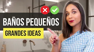 ✅Haz Esto en BAÑOS PEQUEÑOS 🔥 Tips para hacer de que un baño pequeño parezca más grande y elegante!