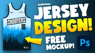 BASKETBALL JERSEY MOCKUP 2023 - BASKETBALL DESIGN FOR SUBLIMATION USING PHOTOSHOP! FROM SCRATCH!