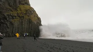 Friend on Cliff Get Crashed on by Wave || ViralHog