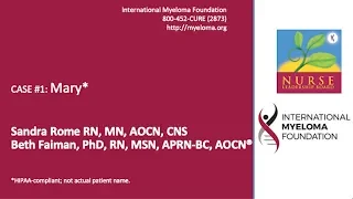 Newly Diagnosed Multiple Myeloma, Response, Bone Health, Renal Health, MRD, Survivorship Care