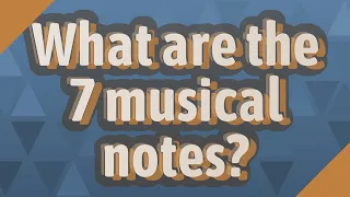 What are the 7 musical notes?