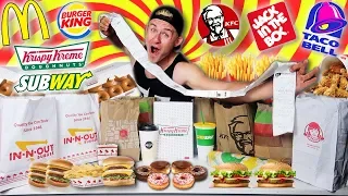 LETTING 15 PEOPLE IN FRONT OF ME DECIDE WHAT I EAT! (FAST FOOD CHALLENGE)