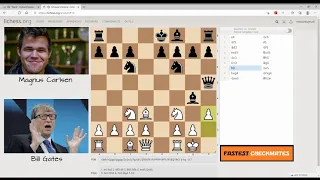 Magnus Carlsen vs Bill Gates • Mate in 9 moves (2014) ♟️