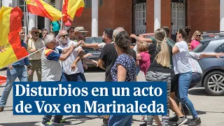 Disturbios con un herido leve durante un acto de Vox en Marinaleda