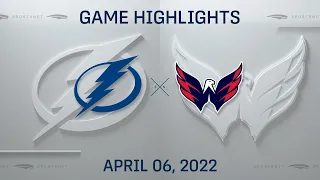 NHL Highlights | Lightning vs. Capitals - Apr. 6, 2022