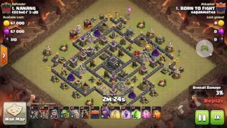 Gobolaloon th9 war strategy 3 star Max th9 war base