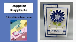 Doppelte Klappkarte mit "Gänseblümchentraum" von Stampin`UP!